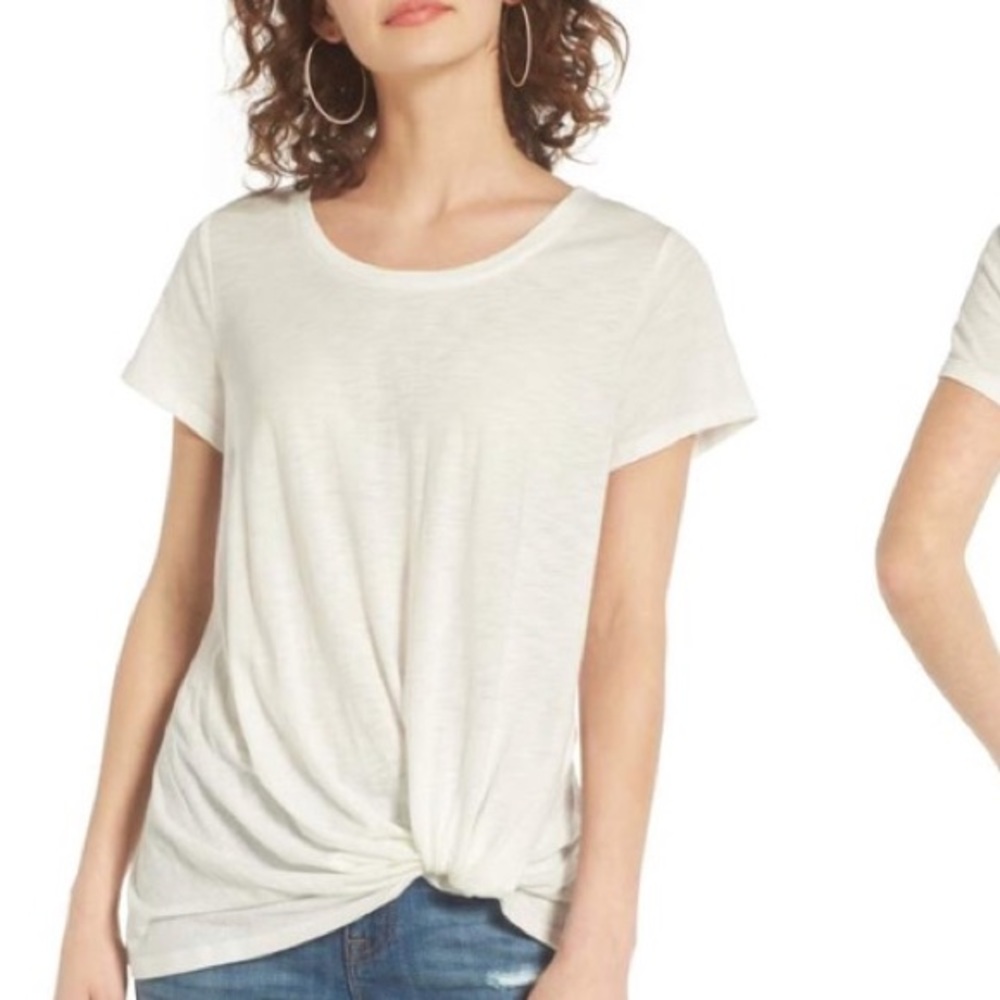 BP Knot Front T-Shirt (white)